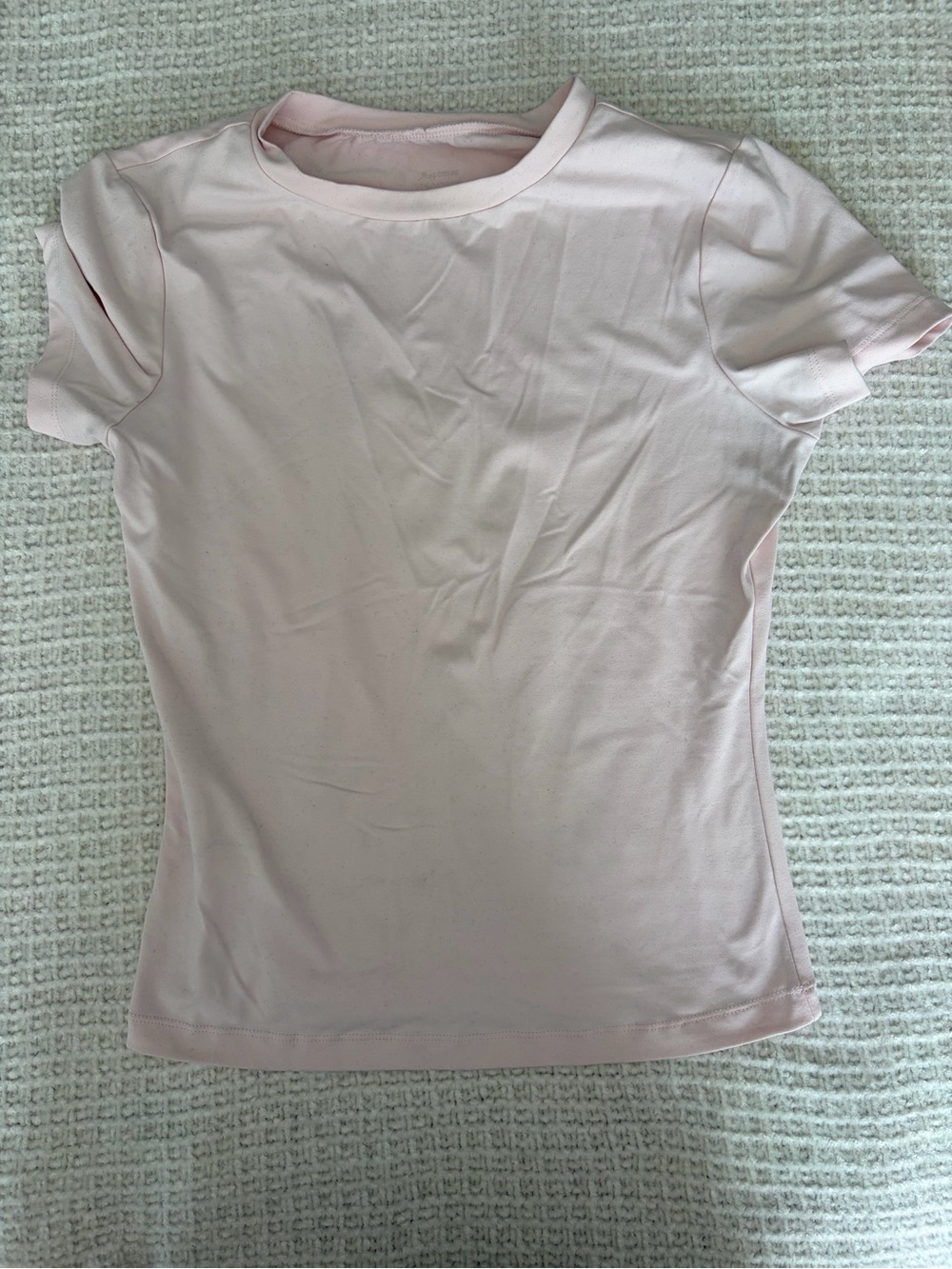 Automet Women's Short Sleeve Crewneck Tee - Pale Pink